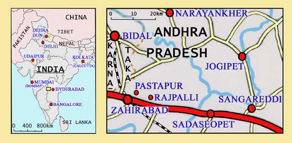 kaart Andhra Pradesh